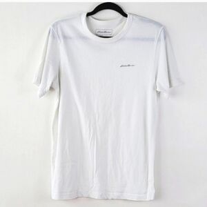 EDDIE BAUER Short Sleeve White Tee Shirt Size Large